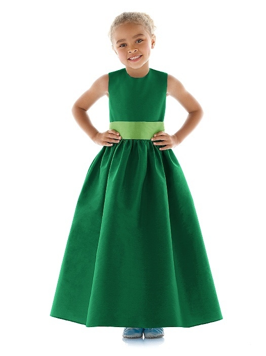 green flower girl dresses