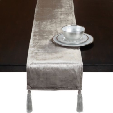 by  Wedding Z   table  Loverly Gallerie  z Runner Velvet Decor runner Silver  gallerie