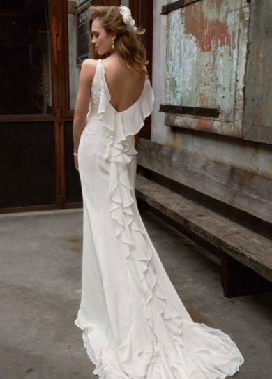 chiffon bridal gowns
