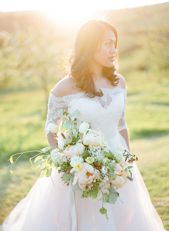 Romantic boho wedding beauty