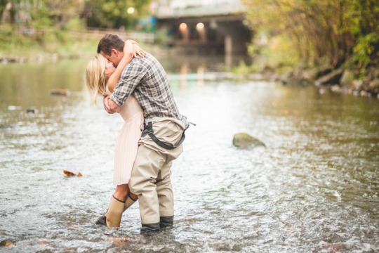 Fly Fishing Engagement Session, happy couple habits